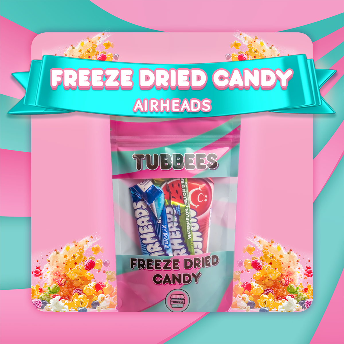 Tubbees Airheads Freeze Dried Candy, UK Made, Candy & Sweets! Single Bag