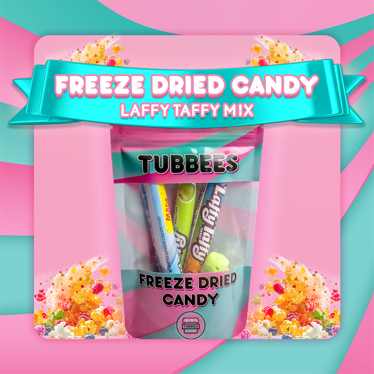Tubbees Laffy Taffy Freeze Dried Candy, UK Made, Candy & Sweets! Single Bag