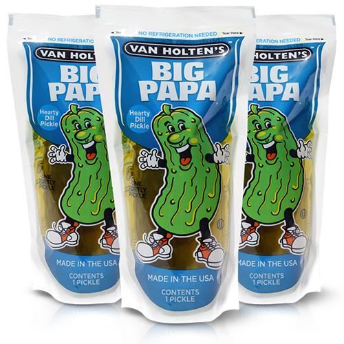 Van Hotlen Pickle, 3 Pack, King Size Pickle, Hot Mama, Big Papa, Garlic Joe