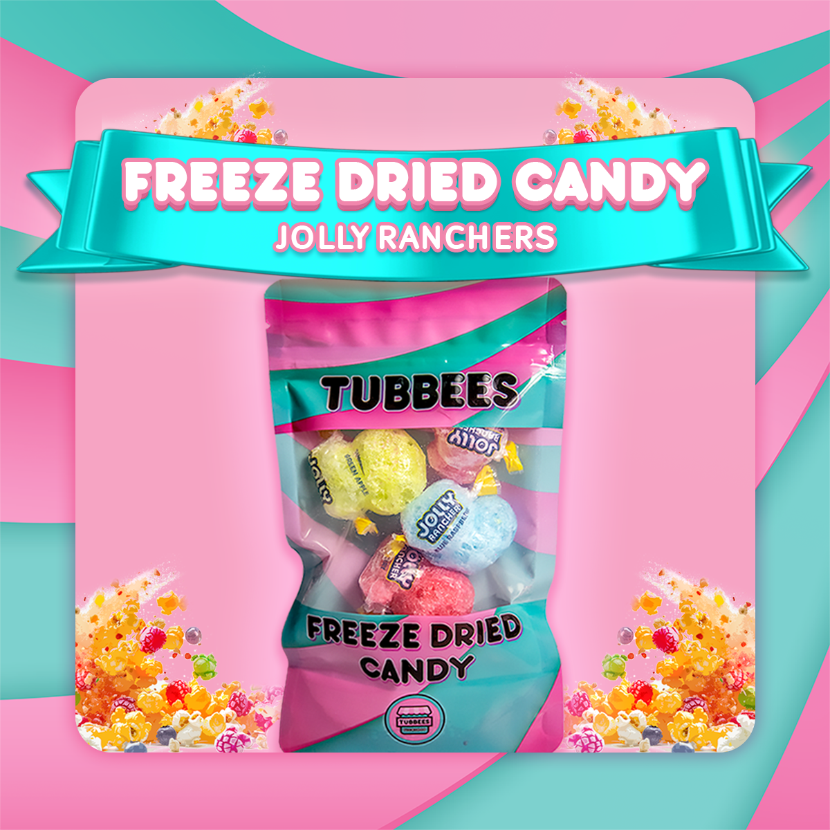 Tubbees Jolly Rancher Freeze Dried Candy, UK Made, Candy & Sweets! Single Bag