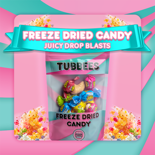 Tubbees Juicy Drop Blast Freeze Dried Candy, UK Made, Candy & Sweets! Single Bag