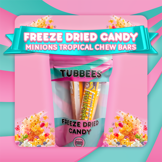 Tubbees Refresher Tropical Fizz Freeze Dried Candy, UK Made, Candy & Sweets! Single Bag