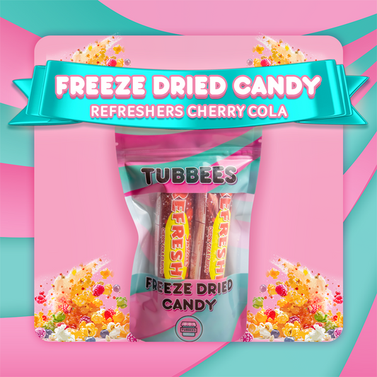 Tubbees Refresher Cherry Cola Freeze Dried Candy, UK Made, Candy & Sweets! Single Bag