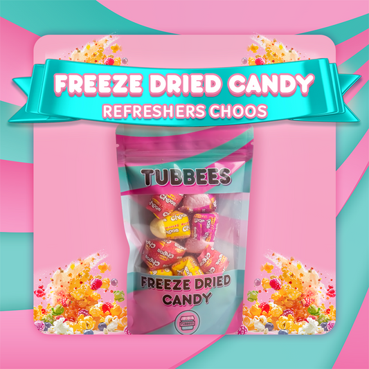 Tubbees Refresher Choos Freeze Dried Candy, UK Made, Candy & Sweets! Single Bag