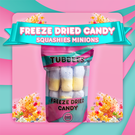 Tubbees Squashies Banana Freeze Dried Candy, UK Made, Candy & Sweets! Single Bag