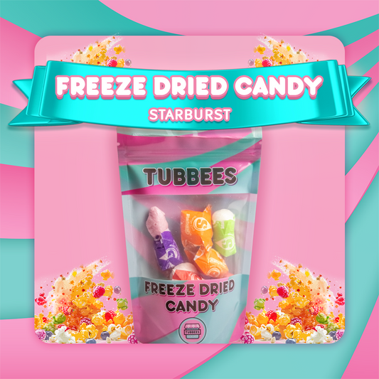 Tubbees Starburst Freeze Dried Candy, UK Made, Candy & Sweets! Single Bag