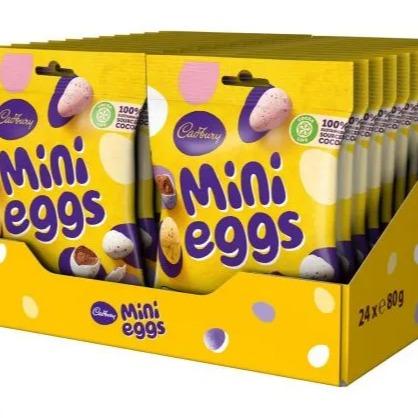 Cadbury Mini Eggs Bag (80g), Packs of 6, 12 or 24