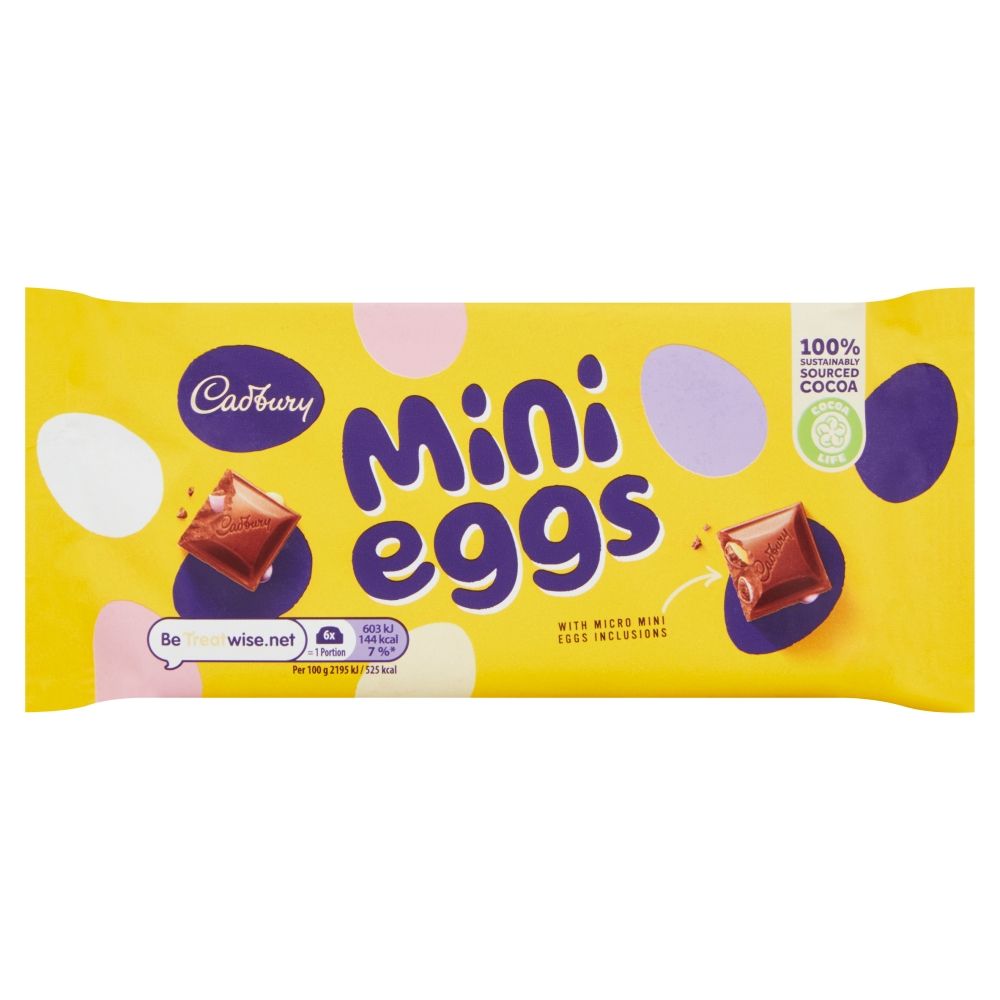 Cadbury Mini Egg Bar 110g, Case of 20 Mini Egg Bars