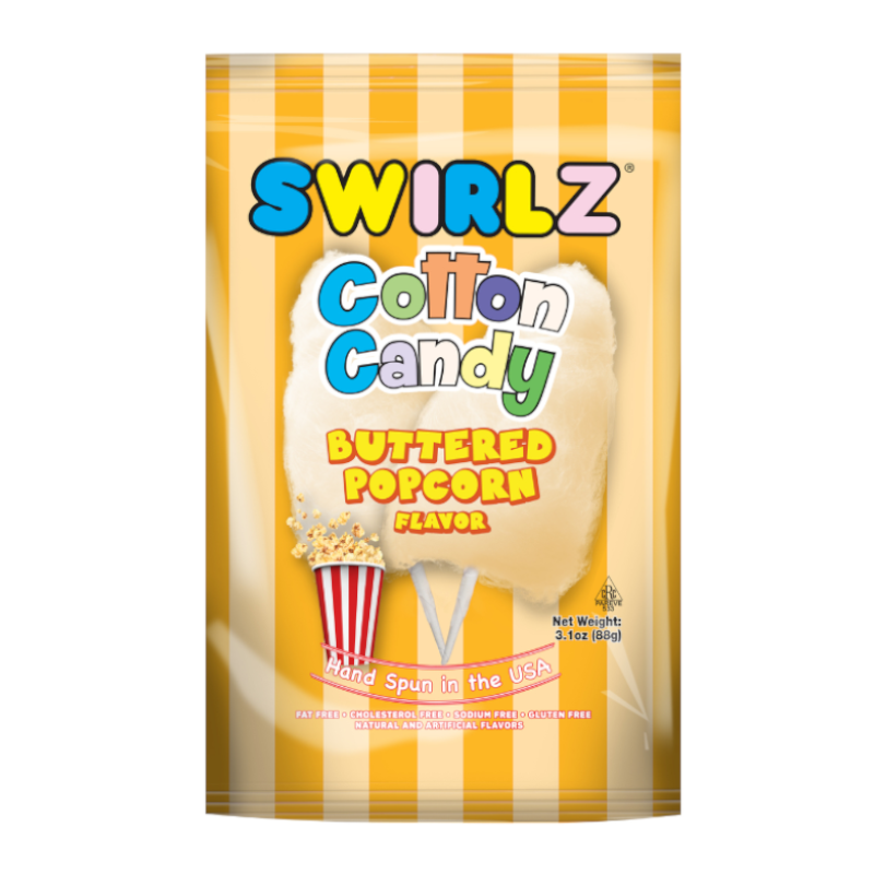 SWIRLZ COTTON CANDY BUTTER POPCORN 88G