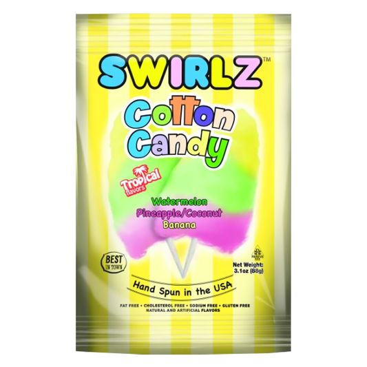 SWIRLZ TROPICAL COTTON CANDY 88G