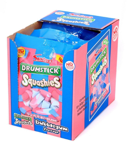 Swizzels Drumstick Squashies, Case of 12, 12x131g, Multiple Options