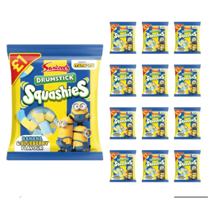 Swizzels Drumstick Squashies, Case of 12, 12x131g, Multiple Options