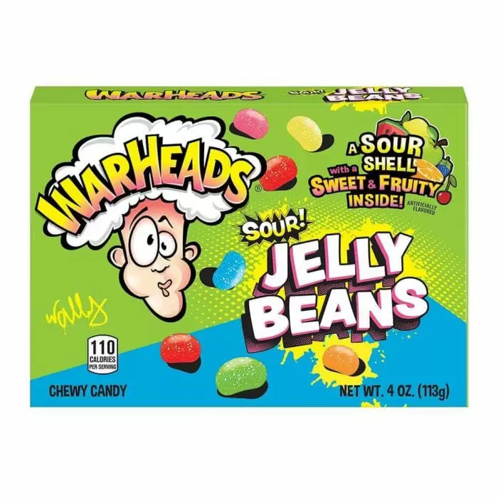 WARHEADS SOUR JELLY BEANS BOX 113G