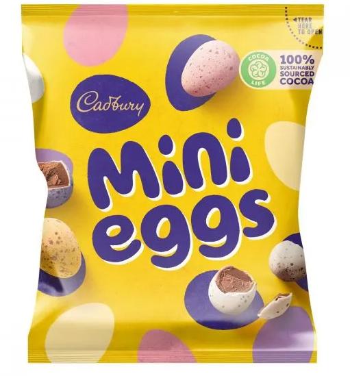 Cadbury Mini Eggs Bag (80g), Packs of 6, 12 or 24