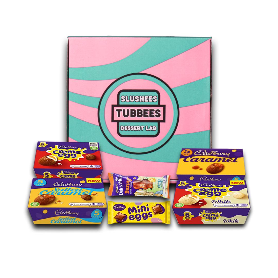 Tubbees Cadbruy Easter Box, Dairy Milk, Mini Eggs Bar, Tubbees Premium Gift Box