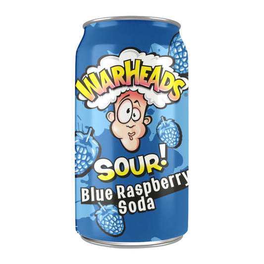 WARHEADS SOUR BLUE RASPBERRY SODA 355ML
